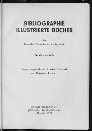 1973: Berichtsjahr 1973