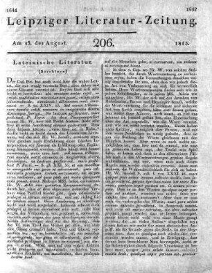 1815-08-25 : 206. Stück