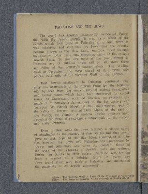 Palestine and the Jews