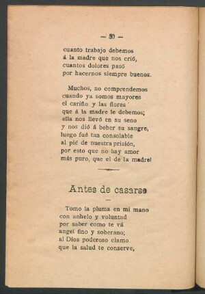 Antes de casarse