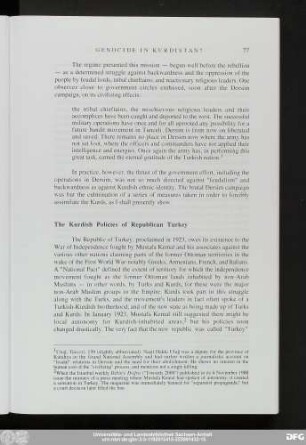 The Kurdish Policies of Republican Turkey