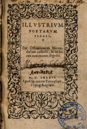 Illustrium poetarum flores