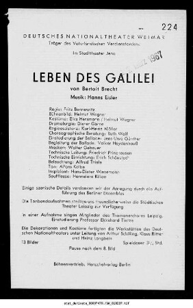 Leben des Galilei