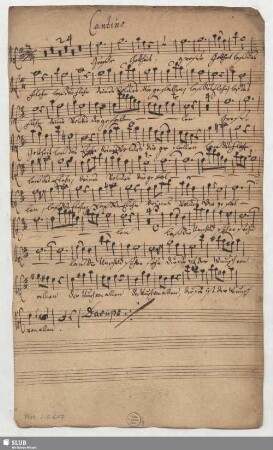 Stimmensatz [Schreiber: Reichard, J.G.]