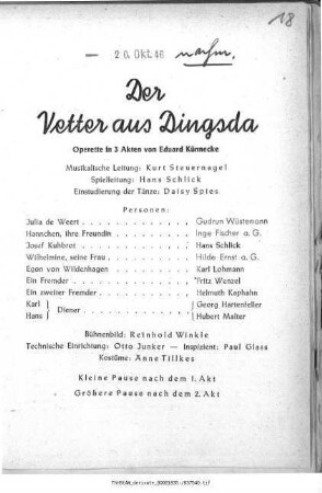 Der Vetter aus Dingsda