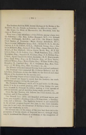 Annual General Meeting, (Fifth:) with Paper on Colonial Defences, by Captain J.C.R. Colomb, R.M.A.