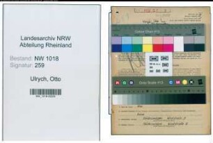 Entnazifizierung Otto Ulrych , geb. 21.06.1905 (Ingenieur)