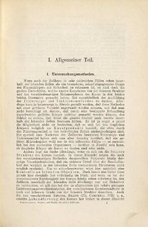 Die Morphologie und Physiologie des pflanzlichen Zellkernes : eine kritische Literaturstudie