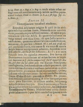 Sectio II. Homonymiam vocabuli evolvens.