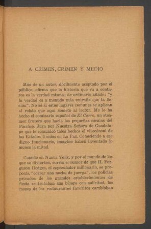 A crimen, crimen y medio