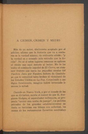 A crimen, crimen y medio