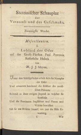 Zwanzigste Woche