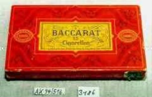 Pappschachtel für 20 Stück Zigaretten "GARBATY BACCARAT"