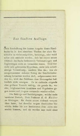 Zur fünften Auflage