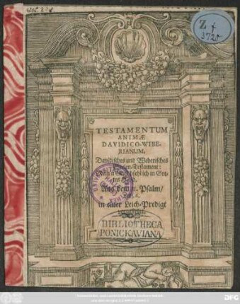 Testamentum Animae Davidico-Weberianum