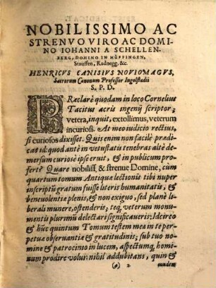 Antiqvae Lectionis Tomus ..., Tomus V.. In Qvo L. Vetera Monvmenta, Nvnqvam Visa, Pavcvlis Exceptis ..