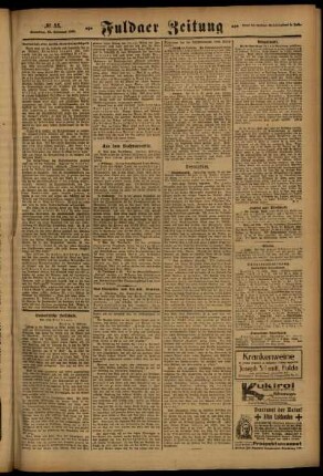 Zweite Ausgabe vom Samstag, den 12. Februar 1921.