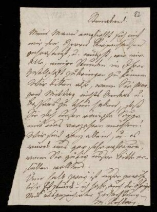 Brief von Marie Rehberg an Johannes und Franz Riepenhausen, vermutl. Italien, 1828 - 1830