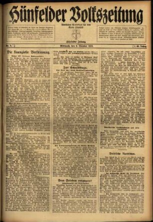 Ausgabe vom Mittwoch, den 08. Oktober 1919.