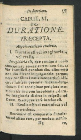 Caput VI. De Duratione.