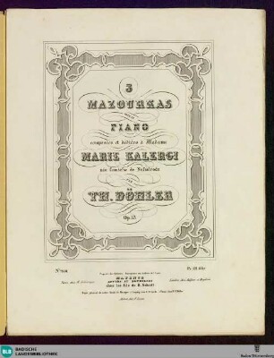 3 Mazourkas pour le piano : Op. 53