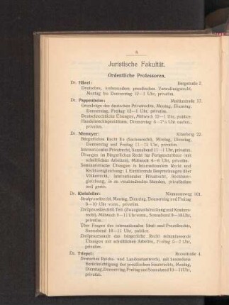 Juristische Fakultät.