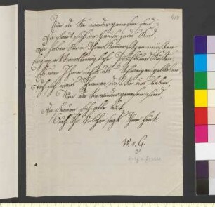 Brief von Goethe, Wolfgang Maximilian von an Goethe, Johann Wolfgang von