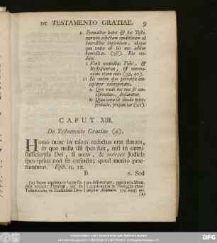 Caput XIII. De Testamento Gratiae.