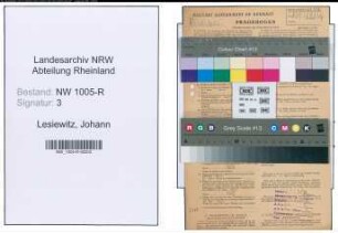 Entnazifizierung Johann Lesiewitz , geb. 30.10.1911 ()