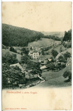 Niederpöbel. Blick auf Niederpöbel