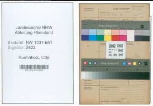 Entnazifizierung Otto Kuehnholz , geb. 11.05.1884 (Kassenleiter)
