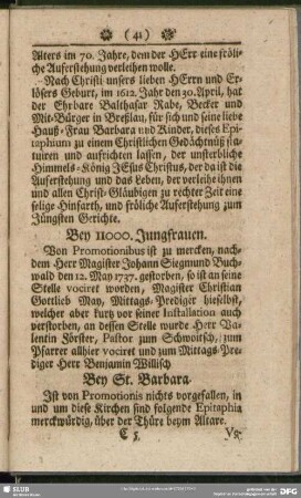Bey 11000. Jungfrauen