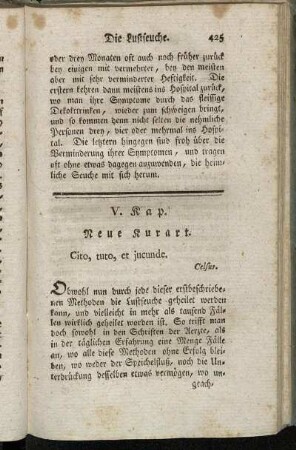 V. Kap. Neue Kurart.