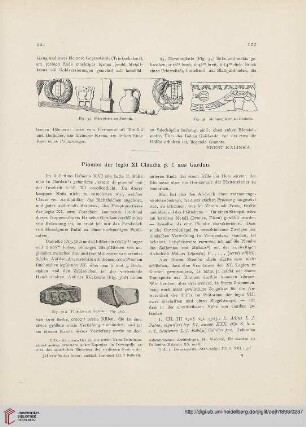 1: Piombo der legio XI Claudia p. f. aus Gardun