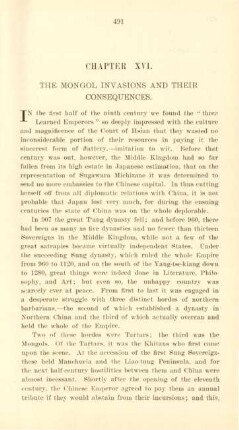 Chapter XVI. The Mongal Invasions and their consequences