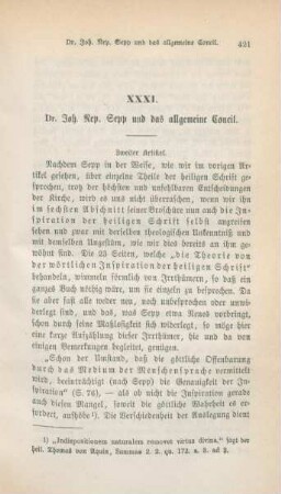 421-457 Dr. Joh. Nep. Sepp und das allgemeine Concil : zweiter Artikel