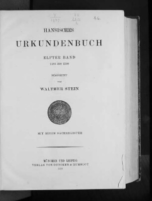 11.1486/1500(1916): Hansisches Urkundenbuch