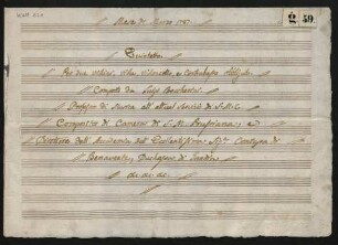 Quintette; vl (2), vla, vlc, cb; D-Dur; G 339; op.39,3