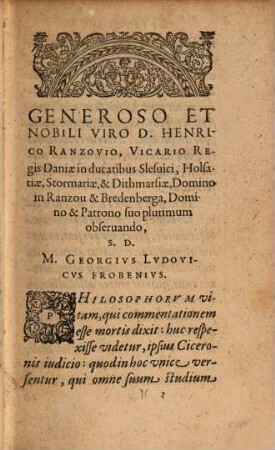 Epistolae Consolatoriae Regvm, Principvm, Comitvm, Baronvm, Nobilivm, Aliorvmqve ... Ad Henricvm Ranzovivm, Regis Daniae Prodvcem Cimbricvm