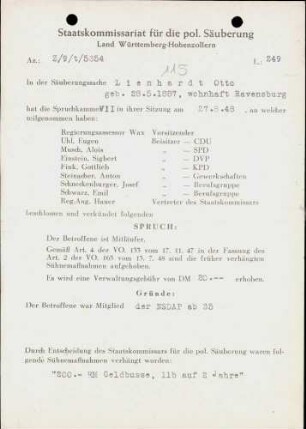 Lienhardt, Otto