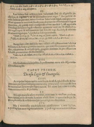 Caput Primum. De usu Legis & Evangelii.