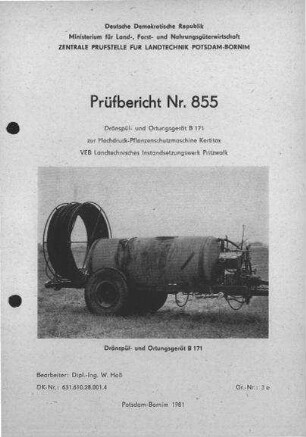 Dränspül- und Ortungsgerät B 171 zur Kertitox