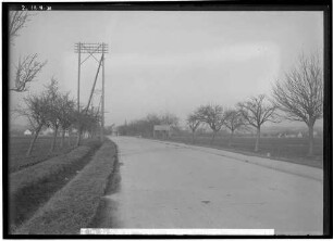 Straße 43: Km 4+700 Bernhausen-Plieningen (vor Plieningen) - Ansicht vom 18.11.1930 (V. Tag)