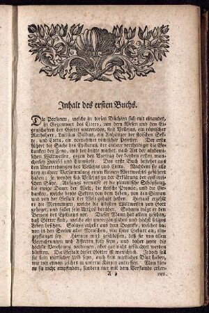 Inhalt des ersten Buchs