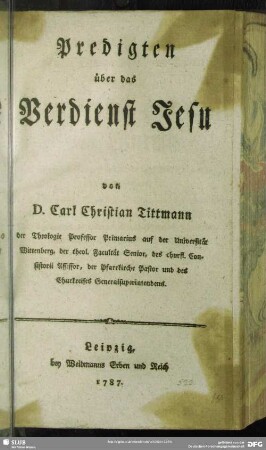 Predigten über das Verdienst Jesu