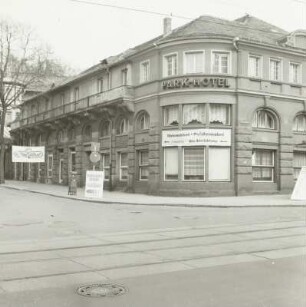 Dresden-Weißer Hirsch, Bautzner Landstraße 7. Parkhotel (Eröffnung 1914; E. Voigt, H. Schulze nach J. Kraaz). Eckansicht