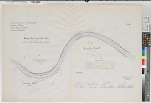 Ems Kanalisierung Blatt 3 Strecke Dörpen Teil 2 Begradigung der Ems Gem. Sustrum, Steinbild 1891 1 : 2000 72 x 102 Lithographie Assmann Wasser- und Schiffahrtsdirektion Münster