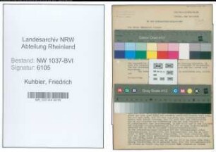 Entnazifizierung Friedrich Kuhbier , geb. 22.07.1904 (Anstreicher)