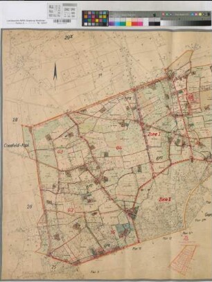 Coesfeld, Stadt und Kirchspiel (Coesfeld), Umlegung Stockum-Gaupel, Übersichtskarte Bl. 1