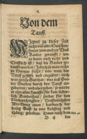 Von dem Tauff.